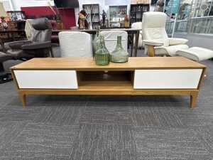 Modern timber entertainment unit
