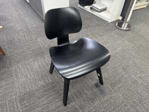 Mid-century style black accent chair