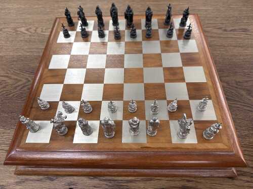 Royal Selangor pewter 'Camelot' chess set