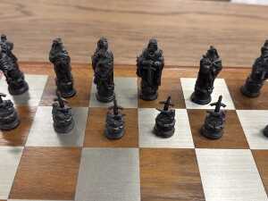 Royal Selangor pewter 'Camelot' chess set - 3