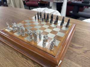 Royal Selangor pewter 'Camelot' chess set - 4