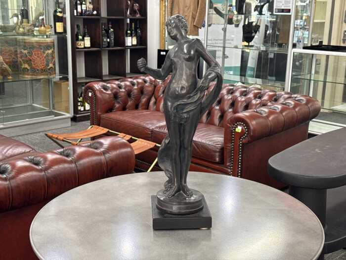 Art Nouveau bronze sculpture of a woman. Original by P. Capellano