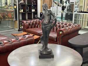 Art Nouveau bronze sculpture of a woman. Original by P. Capellano