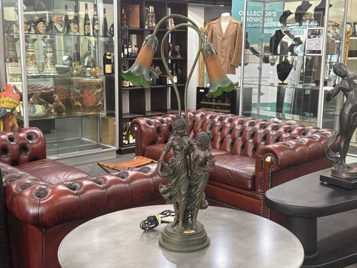 Helena Collection Art Nouveau style figural table lamp