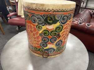 Tibetan hand-coloured ceremonial drum - 2