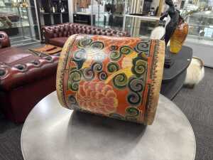 Tibetan hand-coloured ceremonial drum - 4