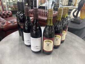 Mixed red wine, eight bottles