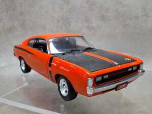 Classic Carlectables Chrysler E38 Charger Big Tank in Hemi Orange model car