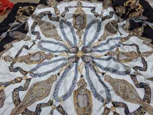 Group of designer-style scarves in assorted colours - 2