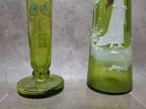 Four antique coloured glass pieces - 3