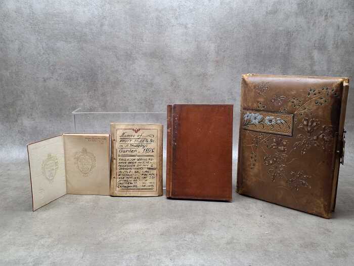 Four antique bound items