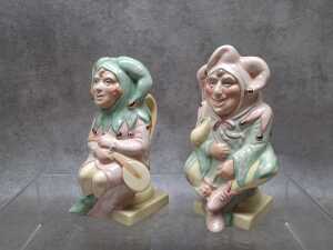 Three Royal Doulton and one H.J.Wood ceramic Jester toby jugs. - 3