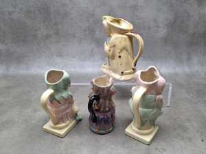 Three Royal Doulton and one H.J.Wood ceramic Jester toby jugs. - 5