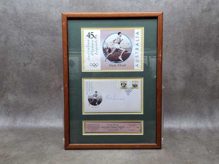 Framed Herb Elliott ' Australian Olympic Legends'