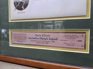Framed Herb Elliott ' Australian Olympic Legends' - 5