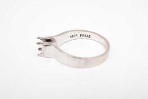 A ring setting in 18 carat white gold and platinum - 5