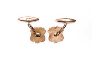 A pair of antique cufflinks in 9 carat yellow gold - 2