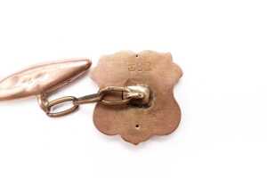 A pair of antique cufflinks in 9 carat yellow gold - 3