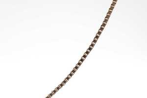 A box link necklace in 9 carat yellow gold - 2