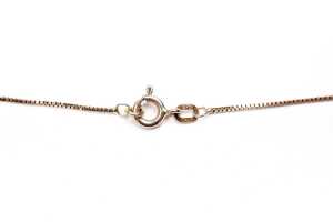 A box link necklace in 9 carat yellow gold - 4