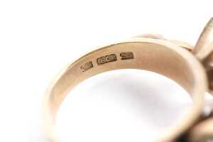 An empty ring setting in 14ct yellow gold - 5
