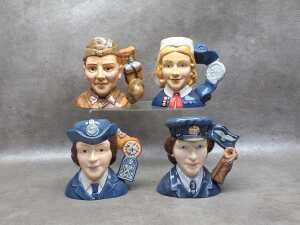 Collection of four Royal Doulton character jugs
