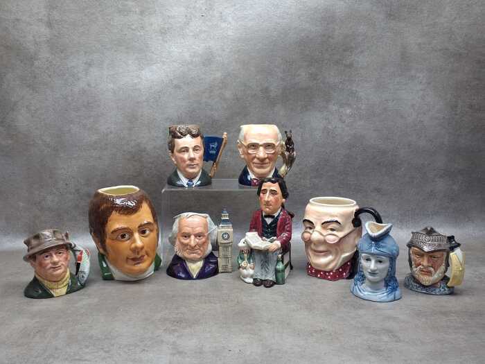Collection of Toby and character jugs