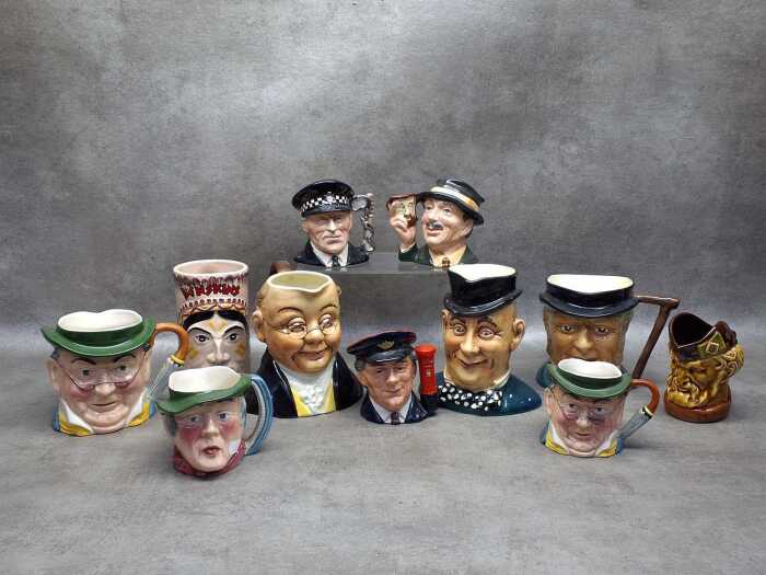 Collection of Toby and character jugs