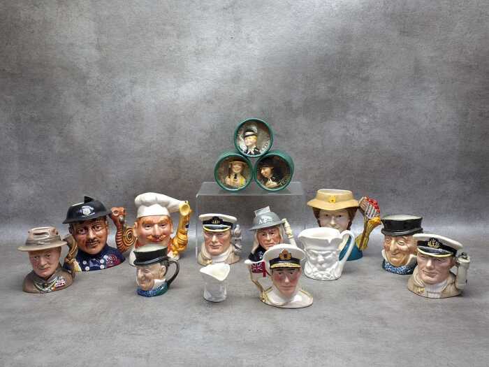 Collection of Toby and character jugs