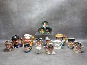 Collection of Toby and character jugs