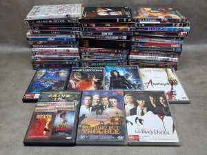 Mostly cult, horror and action DVDs, including imported titles