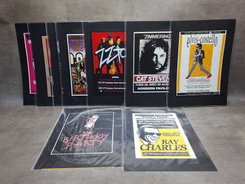 Collection of music-related reproduction posters