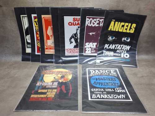 Collection of music-related reproduction posters