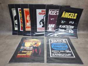 Collection of music-related reproduction posters