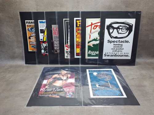 Collection of music-related reproduction posters