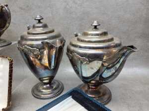 Assorted silver plate, including boxed and antique - 6