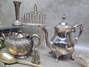 Assorted silver plate, some boxed - 3