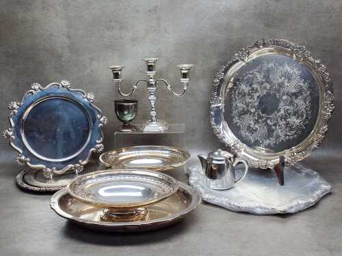 Assorted silver plate and metalware
