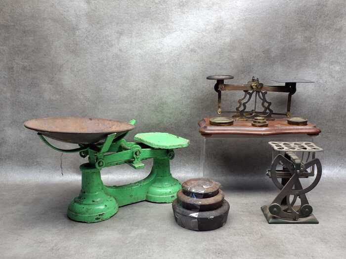 Three sets of antique scales