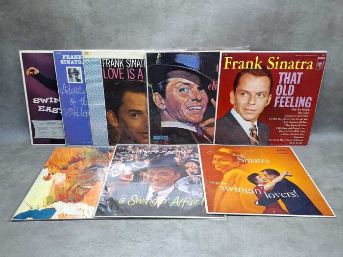 Eight Frank Sinatra vinyl records