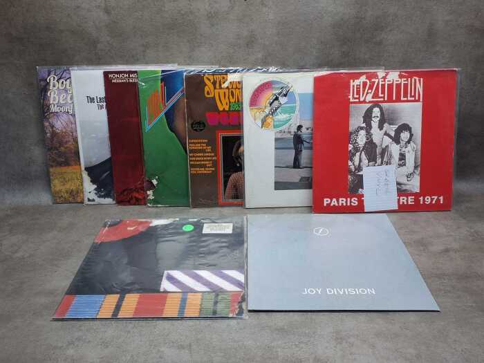 Nine Rock and Pop vinyl records