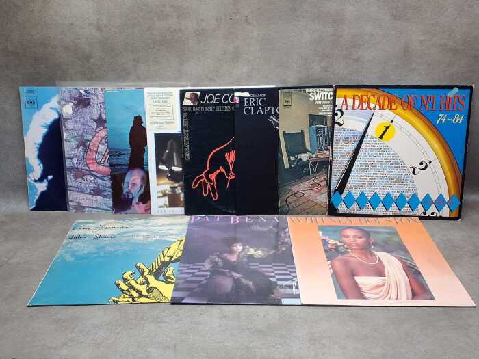 11 vinyl records, mostly Rock and Pop
