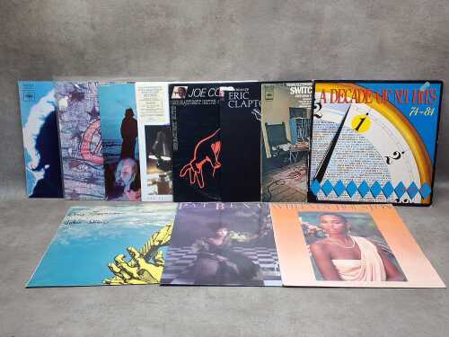 11 vinyl records, mostly Rock and Pop