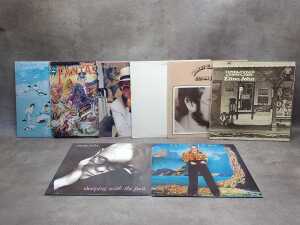 Eight Elton John vinyl records