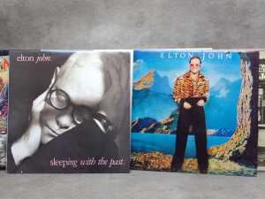 Eight Elton John vinyl records - 2