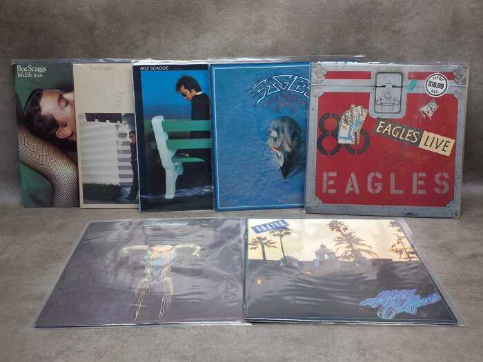 Seven Eagles and Boz Scaggs vinyl records