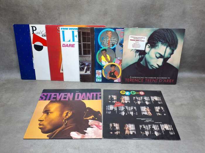 Nine Synth and Pop vinyl records