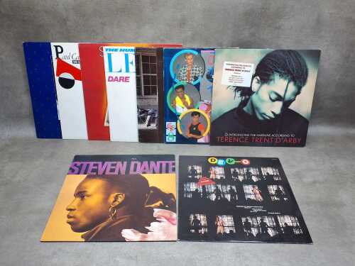 Nine Synth and Pop vinyl records