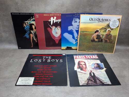Six soundtrack vinyl records