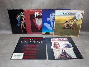 Six soundtrack vinyl records